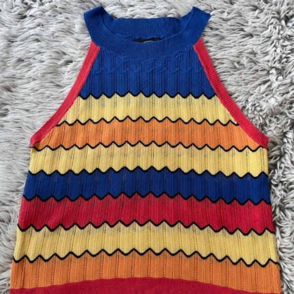 Cider Colorful Halter Sweater Vest - RUNS SMALL - Picture 1 of 3